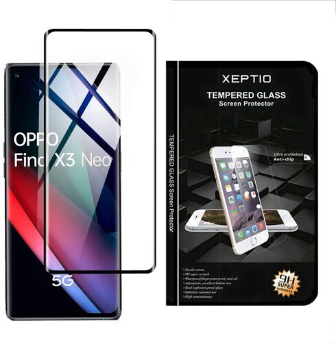Protection D'écran En Verre Trempé Full Cover Noir Oppo Find X3 Neo 5g - Tempered Glass Screen Protector/Films Vitre Protecteur Smartphone 2021 - Accessoires