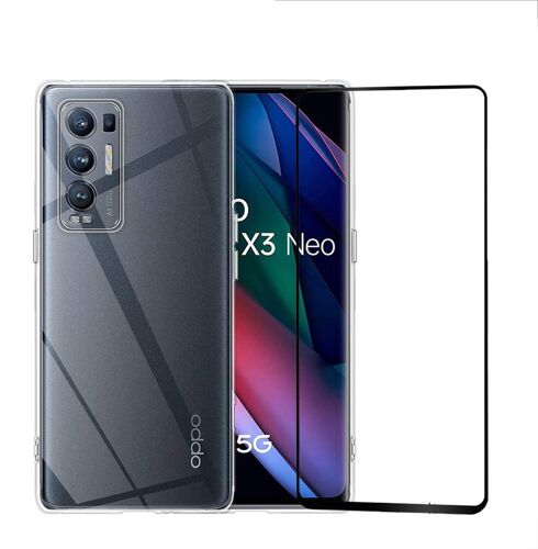 Protection Intégrale 360 Degres Oppo Find X3 Neo 5g : Coque Gel De Protection En Tpu Invisible Arrière Transparente Et Protection Écran Full Cover Noir Oppo Find X3 Neo 5g - Accessoires Pochette Case