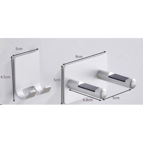 Support mural de rangement WF en Aluminium argenté, support de salle de bain, sans poinçon, pour sèche-cheveux, étanche