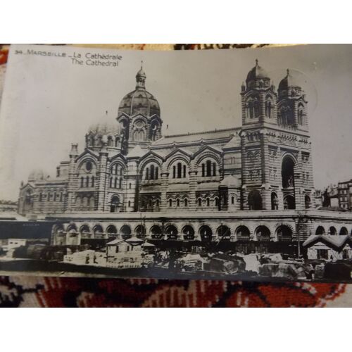 Marseille: La Cathédrale: Carte De 1946