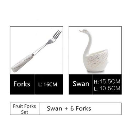 Support De Cuillère En Céramique Fzfork, Fourchette À Fruits, Ensemble De Cuisine, Couverts, Gâteau, Dessert, Collation, Fourchette, Ensemble De Ustensiles De Cuisine