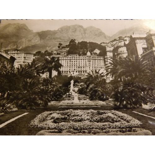 Menton : Le Jardin Public. Carte De 1950