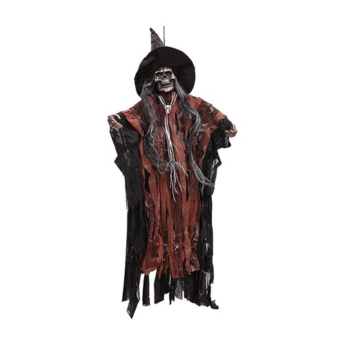 Breloque De Crâne À Suspendre Pour Halloween, Pendentif Fantôme, Commande Vocale, Poupée Effrayante, Ornements Pour Pelouse, Fête De Jardin, Accessoires De Maison Hantée