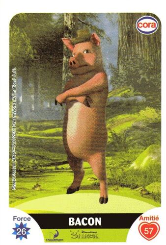 Carte À Collectionner Le Collector Cora Bacon De La Serie Shrek N° 67 / 112 Dreamwork