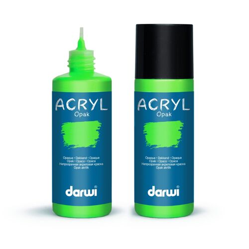 Peinture Acrylique - Vert Prairie - Tous Supports - Opaque - Indélébile - Darwi - 80ml