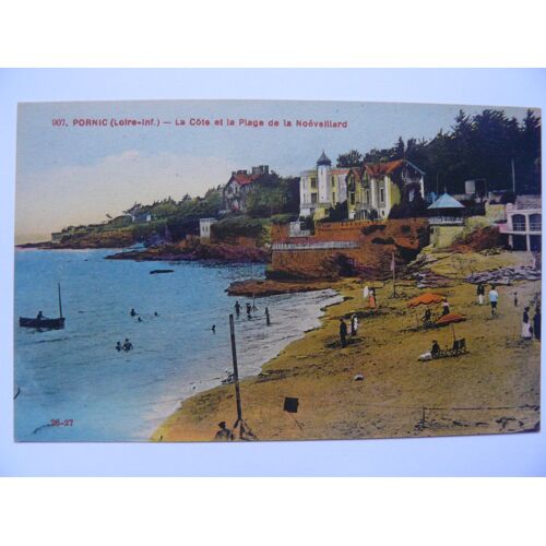 Carte Postale Ancienne De Pornic (Loire Inférieure), La Côte Et La Plage De La Noëveillard. Non Écrite