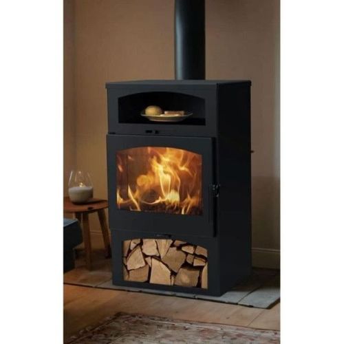 Poele a Bois - PANADERO - Bacalan Chauffe Plâts Ecodesign - 10,2 kw - Bûches 50 cm