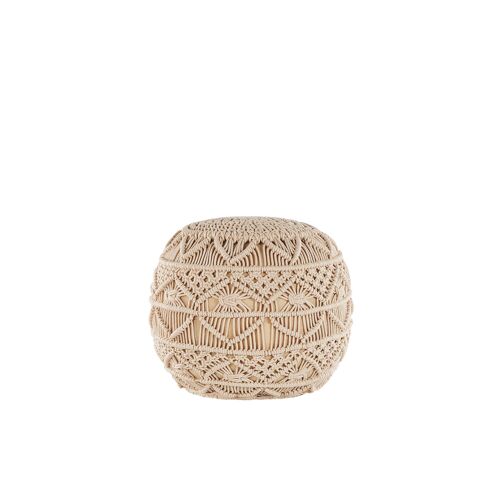 Pouf KAYSERI Beige Coton