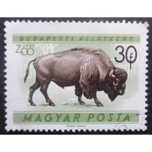 Hongrie N°1414 Bison Oblitéré