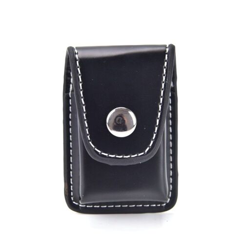 Étui Noir Coupe-Vent Pour Hommes, 1 Pièce, Boîte Avec Boucle De Ceinture, Housse En Cuir Haut