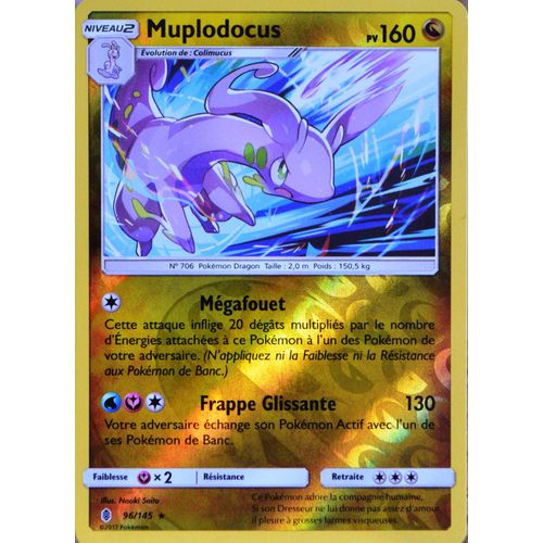 Carte Pokémon 96/145 Muplodocus 160 Pv - Holo Reverse Sl2 - Soleil Et Lune - Gardiens Ascendants Neuf Fr