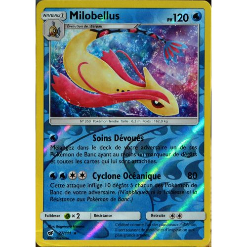 Carte Pokémon 27/111 Milobellus 120 Pv - Holo - Reverse Sl4 - Soleil Et Lune - Invasion Carmin Neuf Fr
