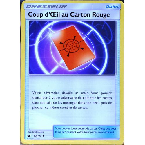 Carte Pokémon 97/111 Coup DIl Au Carton Rouge  Sl4 - Soleil Et Lune - Invasion Carmin Neuf Fr