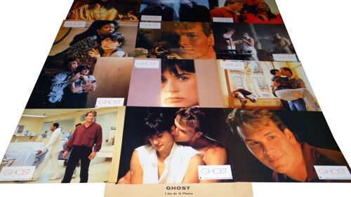 Ghost : Jeu De 12 Photos D'exploitation Cinématographique - Format 21x27 Cm - De Jerry Zucker Avec Patrick Swayze, Demi Moore, Whoopi Goldberg, Vincent Schiavelli - 1990