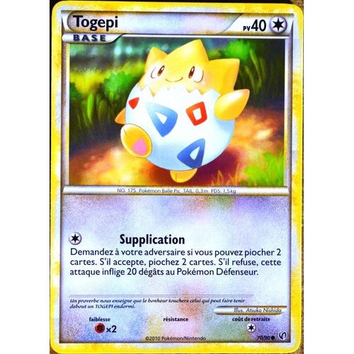 Carte Pokémon 70/90 Togepi 40 Pv Hs Indomptable Neuf Fr