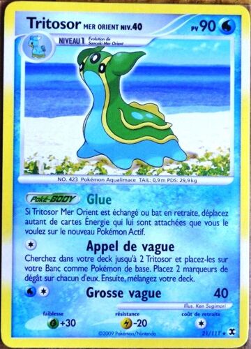 Carte Pokémon 21/111 Tritosor Mer Orient 90 Pv Platine Rivaux Émergeants Neuf Fr