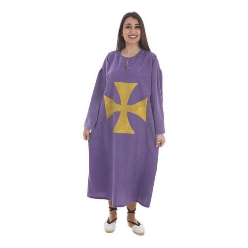 Déguisement Ou Tunique Violette Avec Croix Pour Femme