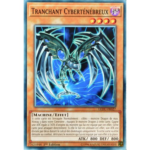 Carte Yu-Gi-Oh Ledu-Fr027 Tranchant Cyberténébreux Commune Neuf Fr