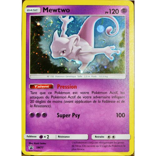 Carte Pokémon Sm77 Mewtwo 120 Pv - Holo Promo Neuf Fr