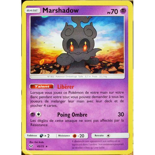 Carte Pokémon 45/73 Marshadow Sl3.5 Légendes Brillantes Neuf Fr