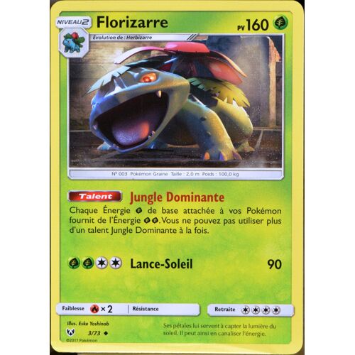 Carte Pokémon 3/73 Florizarre 160 Pv Sl3.5 Légendes Brillantes Neuf Fr