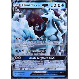 Carte Pokémon 22/145 Feunard D'alola Gx 210 Pv Sl2 - Soleil Et Lune - Gardiens Ascendants Neuf Fr