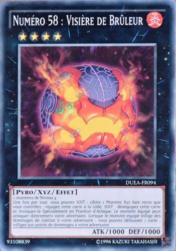Carte Yu-Gi-Oh Duea-Fr094 Numéro 58 : Visière De Brûleur (Number 58 : Burner Visor) - Commune Neuf Fr