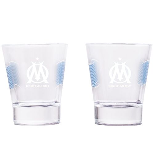 Coffret De 2 Verres Shooters Olympique De Marseille
