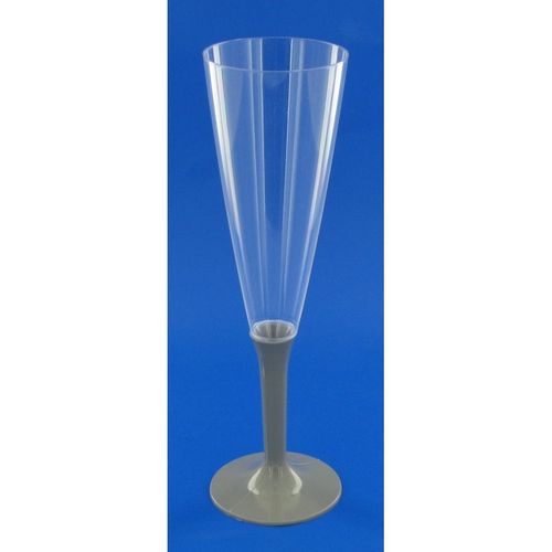 10 Flutes A Champagne Pied Gris Taupe