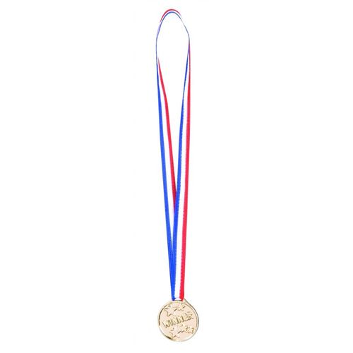 6 Médailles Gagnant Et Ruban Tricolore Francais