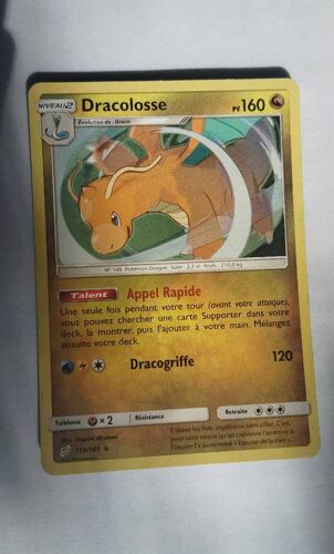 Cartes Pokémon Dracolosse Holo 119/181 + Draco 118/181 + Minidraco 117/181 + 2 Cartes Minidraco 116/181