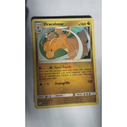 Cartes Pokémon Dracolosse Holo 119/181 + Draco 118/181 + Minidraco 117/181 + 2 Cartes Minidraco 116/181