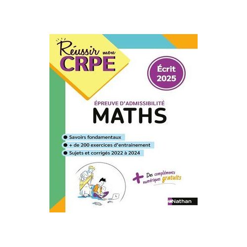 Crpe Écrit Maths -Admissibilité - Nouveau Concours 2025 -Epub