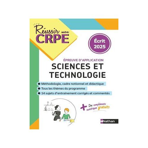 Crpe Sciences Et Technologie - Épreuve Écrite D'application - Nouveau Concours 2025
