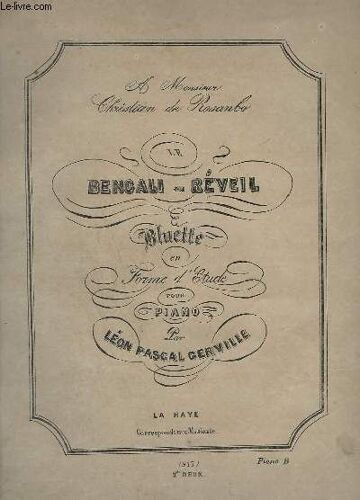 Le Bengali Au Reveil - Bluette En Forme D'etude - Piano.