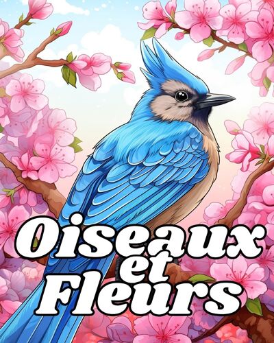 Livre De Coloriage Des Oiseaux Et Des Fleurs