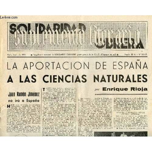 Solidaridad Obrera, Suplemento Literario, N° 563-25, Enero De 1956