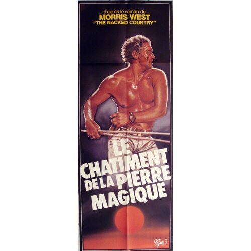 Le Châtiment De La Pierre Magique - The Naked Country - Véritable Affiche De Cinéma Pliée - Format 60x160 Cm - De Tim Burstall Avec Tommy Lewis, John Stanton, Rebecca Gilling -1985