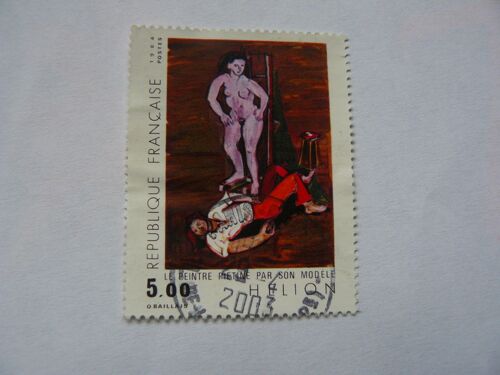 Timbre De L'oeuvre De Jean Hélion "Le Peintre Piétiné Par Son Modèle" N° 2343 Oblitéré