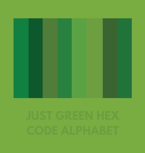 Just Green Hex Code Alphabet