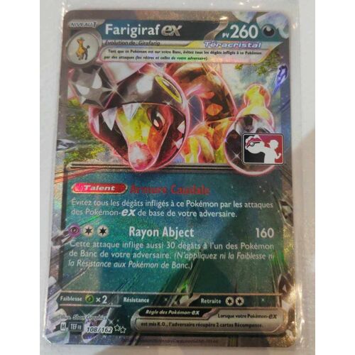 Pokemon Farigiraf Ex 108 / 162 + Logo Trainer