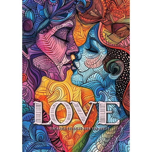 Love Zentangle Coloring Book For Adults