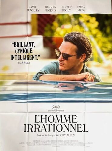 L'homme Irrationnel / Irrational Man - Affiche Originale De Cinéma - Format 120x160 Cm - Un Film De Woody Allen Avec Joaquin Phoenix, Emma Stone, Parker Posey, Jamie Blackley - Année 2015