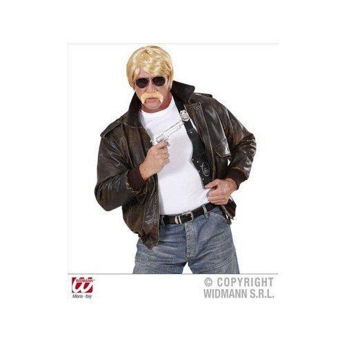 Widmann D7599 Blond Agent Secret Perruques Avec Une Moustache Et De L'ouest