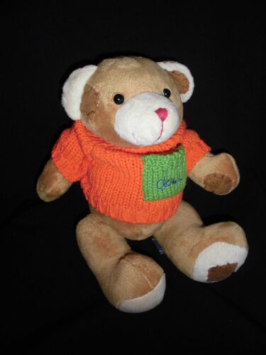 Ours Marron Pull Orange Doudi