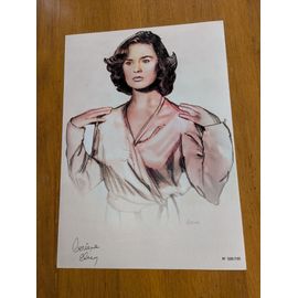 Lithographie Corinne Clery Dédicacée Dessin De Jeff Marshall Numéroté 42 Par 30