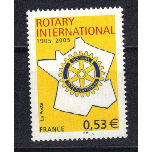France 2005 : Centenaire Du Rotary Club International : Emblème Sur Carte De France - Timbre Neuf **