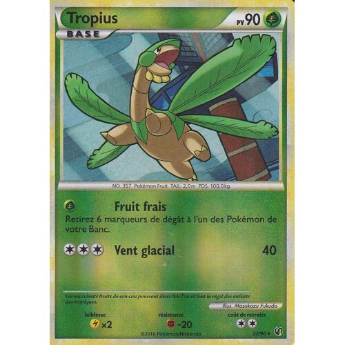 Carte Pokemon - Tropius - 22/90 - Holo Reverse - H.S Indomptables -