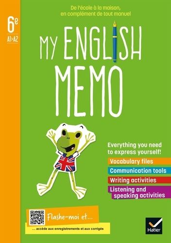 Anglais 6e A1-A2 My English Memo - Cahier De L'élève