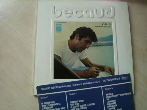 Triple (3) Disques Vinyles 33 Tours //Gilbert Becaud "Volume 4 *Années 1961/62/63/64